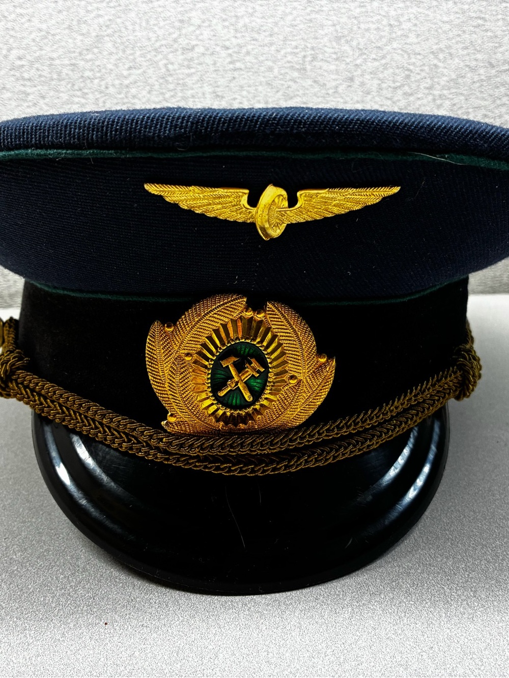 VTG SOVIET Uniform Military Officer Visor Cap size 56 Railroad Railways USSR